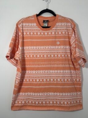 Men's XL LRG Lifted Research Group Stripe Cotton Shirt Used Fair Condition